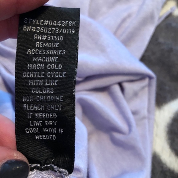 Purple Adjustable cap sleeve tee - Picture 7 of 8